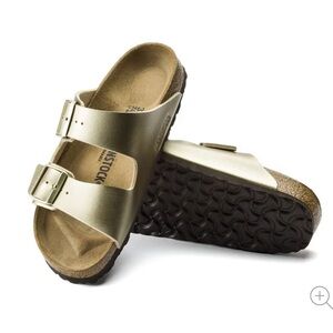 Birkenstock Metallic Gold Sandals Size 37
